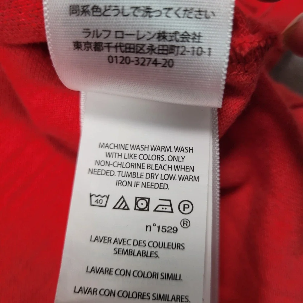 Polo Ralph Lauren Mens Red Custom Slim Fit Short Sleeve Polo Shirt XL
